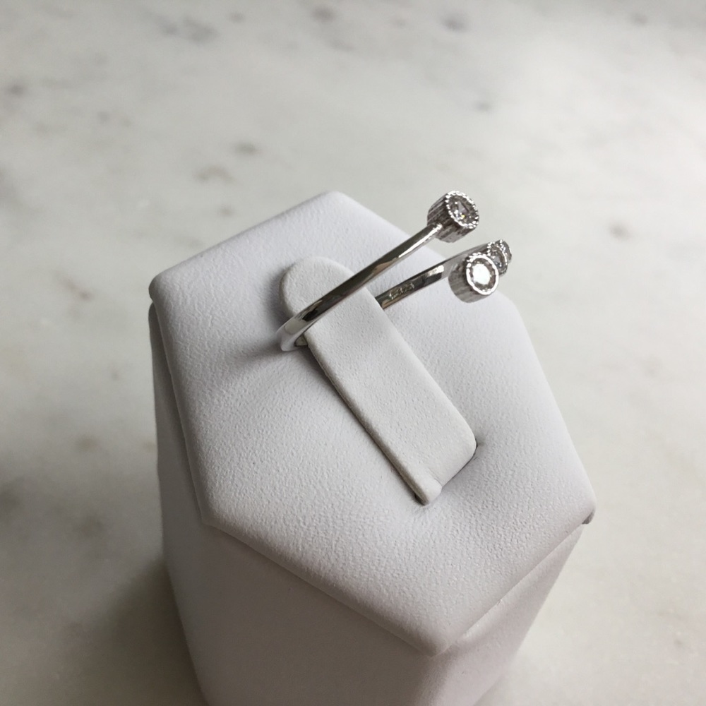 Sale $12! Sterling Silver Adjustable Cz Ring - Picture 14 of 16